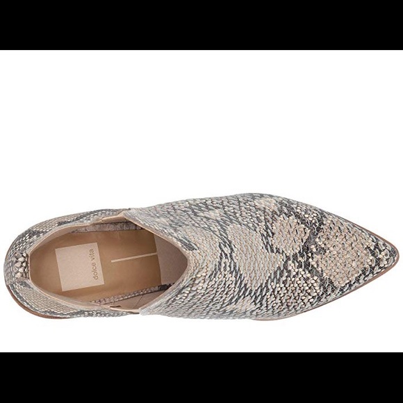 Dolce Vita Bianca Snakeskin Leather Booties - Picture 2 of 8